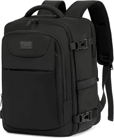 Bagage Cabine-40x20x25-pour Ryanair-Sac à Dos Voyage Cabine Avion sous Siège Bagage à Main Petit Sac à Dos 20 L pour Femme Homme Ordinateur Portable 14 Pouces Noir